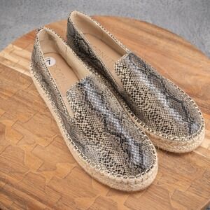Coconuts By Matisse Peaches Snake Print Espadrilles Flat Women's Size 7M NEW